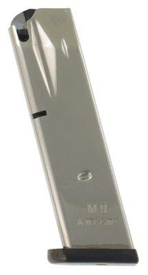 Mec-Gar Beretta 92 15-Rd Nickel Gun Magazine